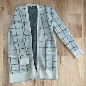 Madewell Windowpane Open Cardigan